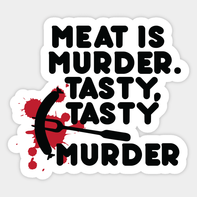 Meat is murder Sticker by nektarinchen